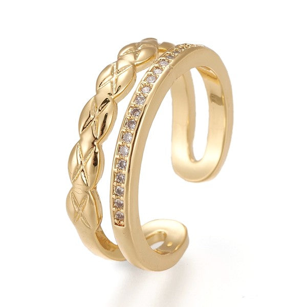 Bague réglable double rang