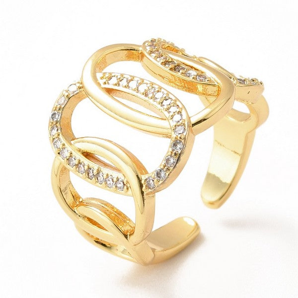 Bague réglable ovales imbriqués