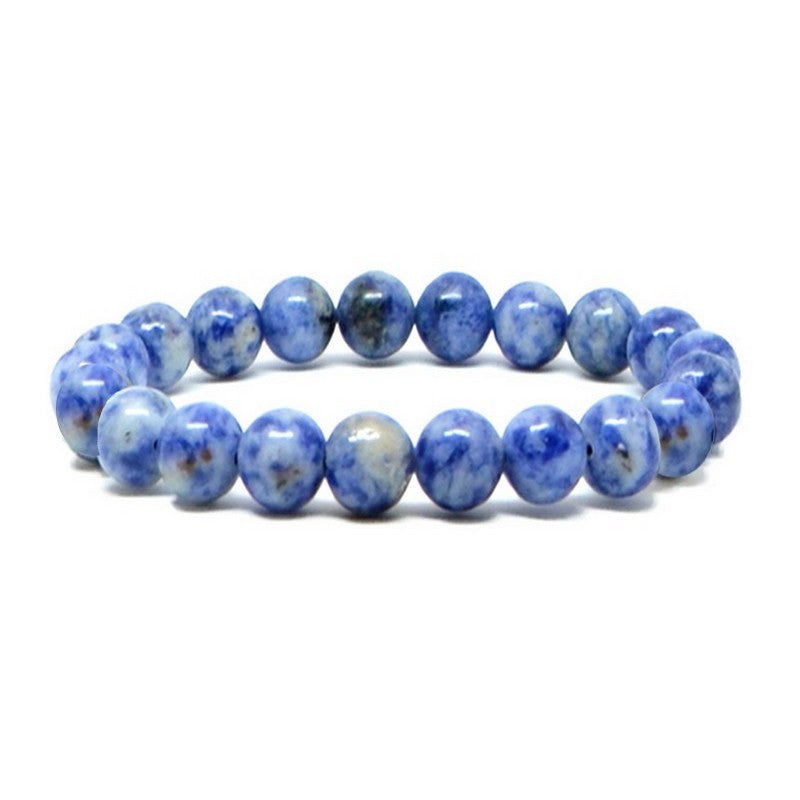 Bracelet jaspe bleu 6 mm